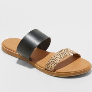 Universal Thread Tori double strap slide sandal